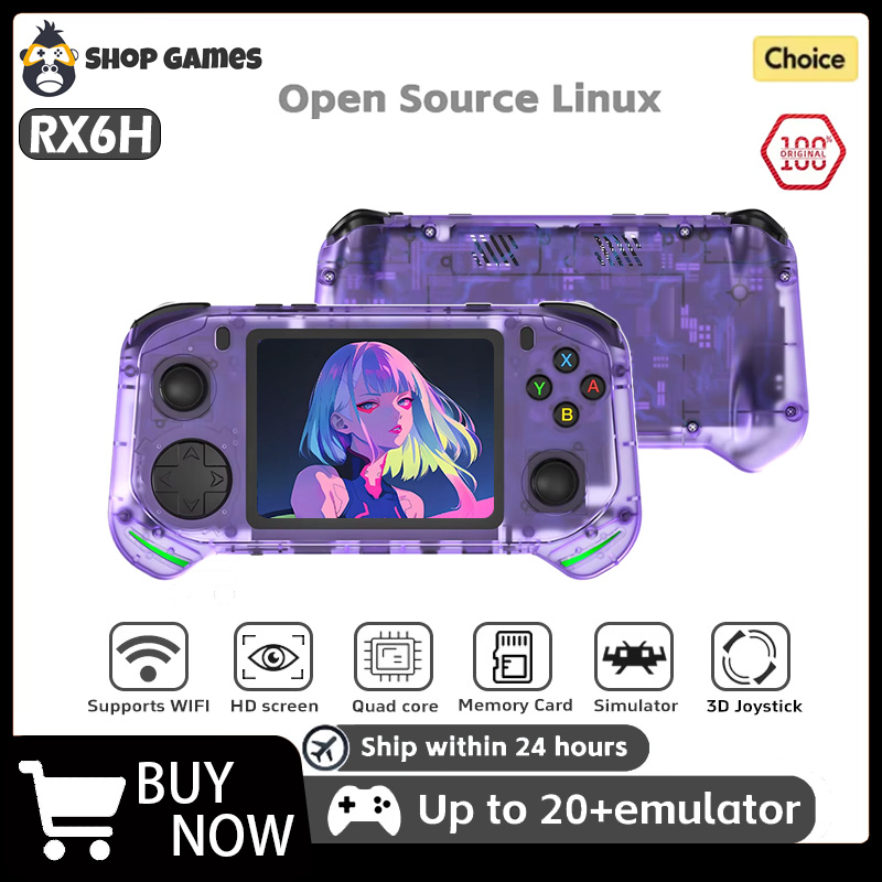 Gaming Console X6 - RX6H レトロハンドヘルドゲームコンソール Linux システム 3.5 インチ