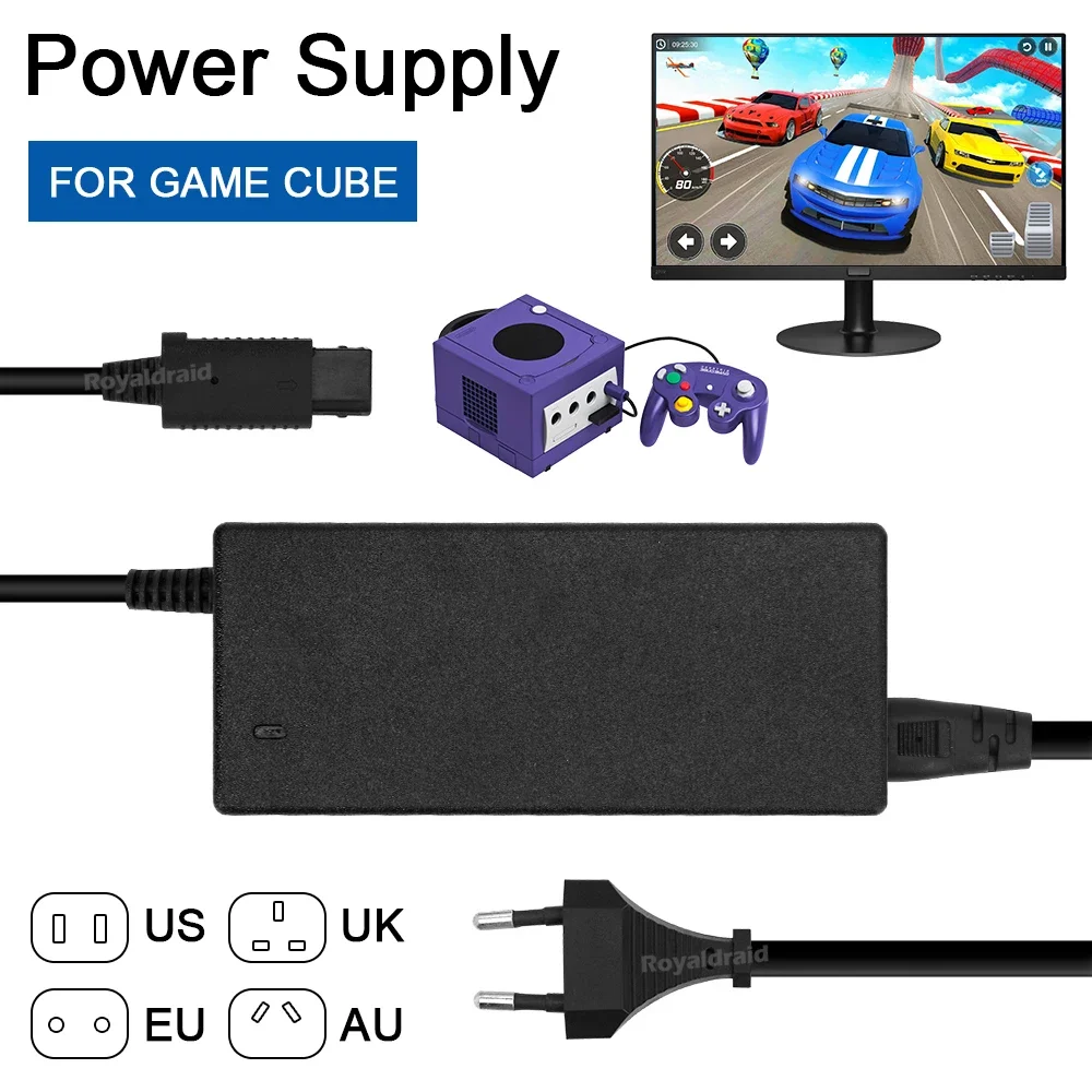 Gaming Console Uk - EU/US/UK/AU プラグ AC アダプター電源供給装置ゲームキューブビデオゲームコンソール用充電器 NGC AC/DC