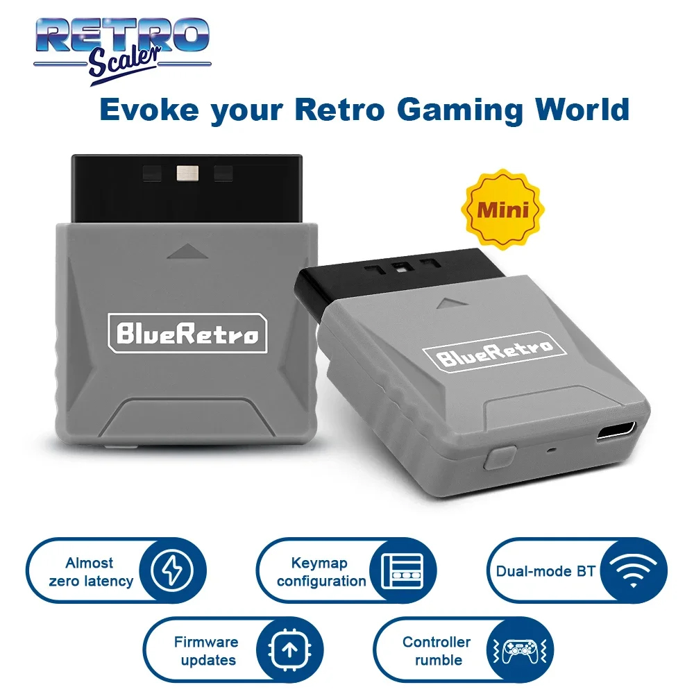 Gaming Console Xbox - RetroScaler ミニ Blueretro レシーバーアダプター PS1 PS