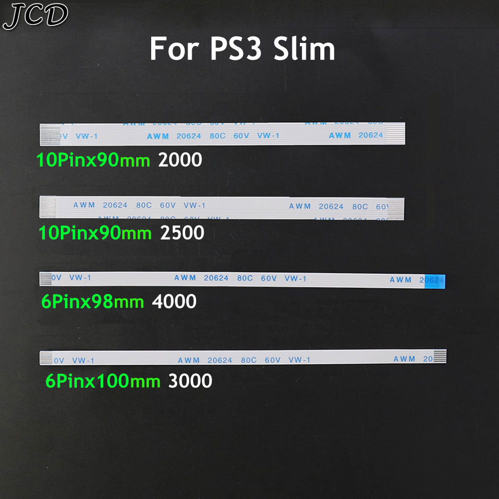 Gaming Console Pc - Jcd-フレキシブルフラットリボン,リセットスイッチ,フレキシブル,10個,6ピン,10ピン,牡丹,ps3,スリム,2000, 2500, 3000, 4000