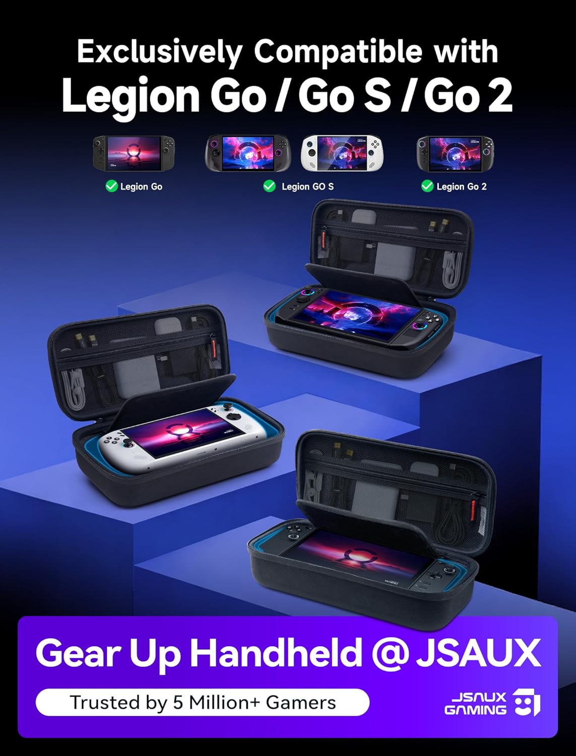 Gaming Console Lenovo Legion Go - Lenovo Legion Go 2 ゲーム機用キャリングケース、大容量収納スペース付きコンソール＆アクセサリー用ポータブルトラベルバッグ