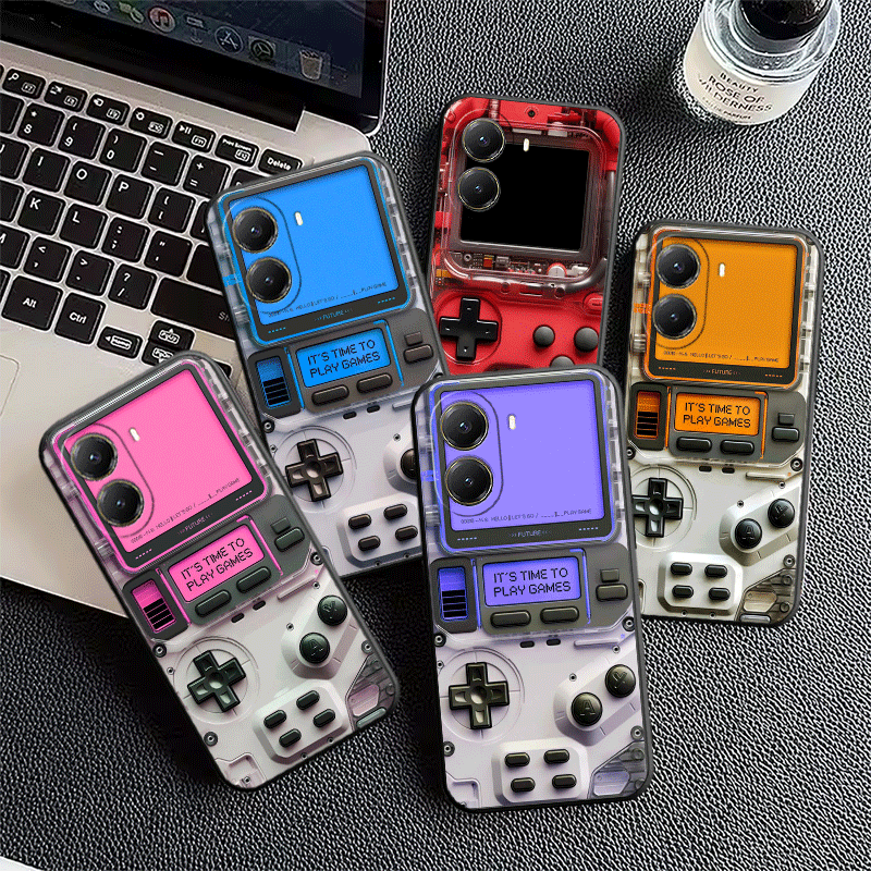 Gaming Console X6 - ゲーム機風ファッションボーイソフトフォンケース Xiaomi Poco X5 X6 X7