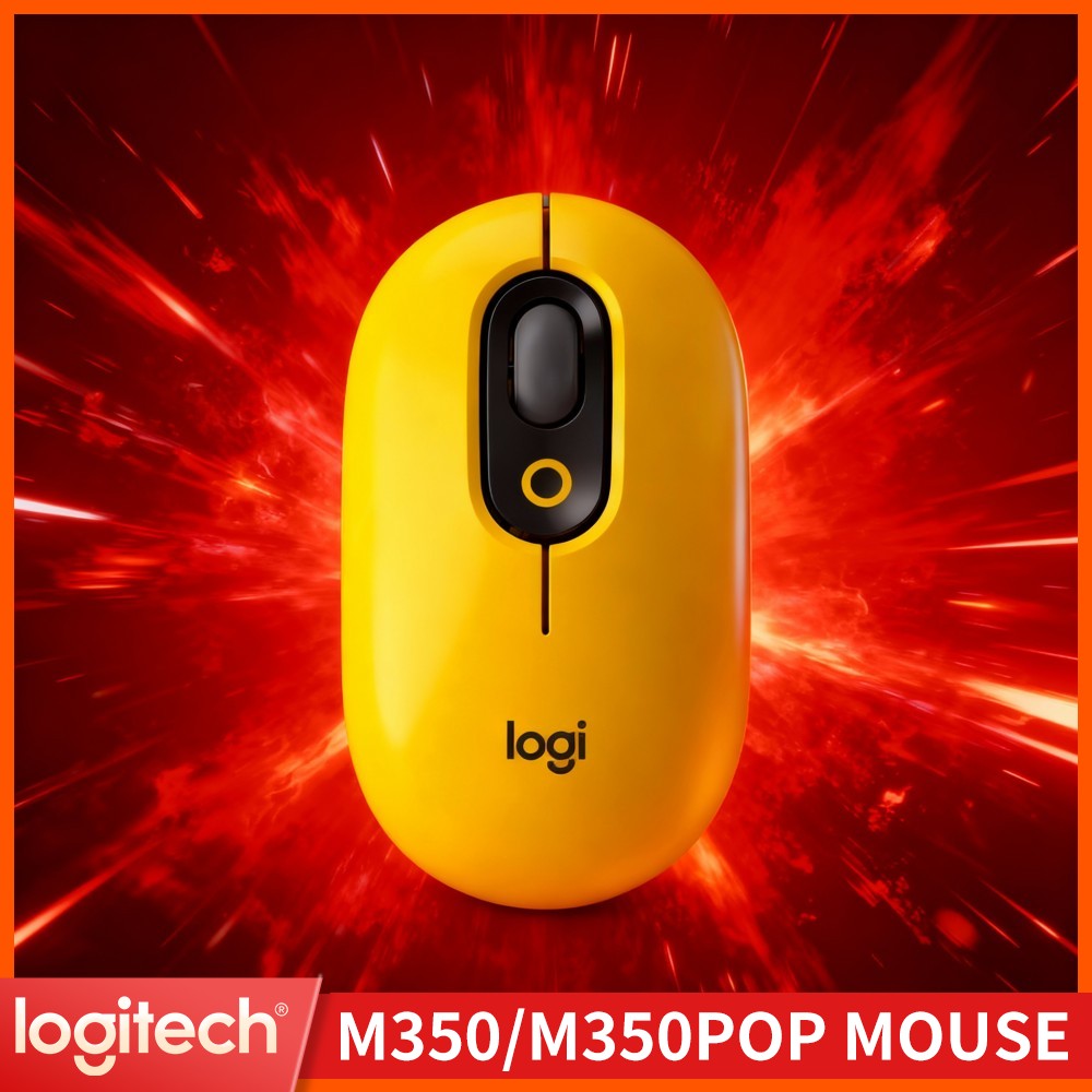 Gaming Console Logitech - 環境に優しいロジクールM350 POPマウス、再生プラスチック製、静音スクロール、マルチデバイス対応、ゲームタブレットや携帯型ゲーム機用