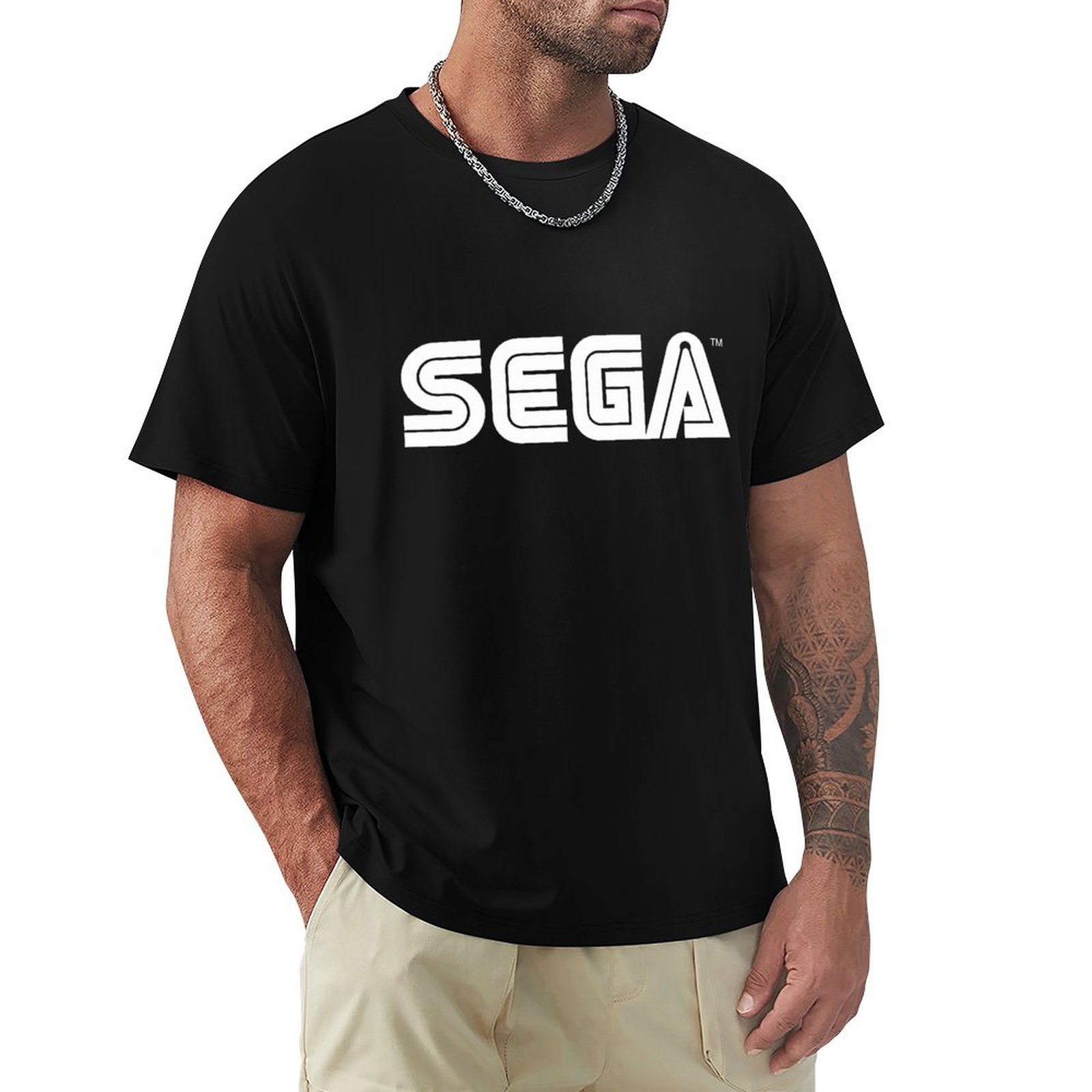 Gaming Console Logo - レトロゲーム機ロゴTシャツ デイリーワーク用半袖トップス