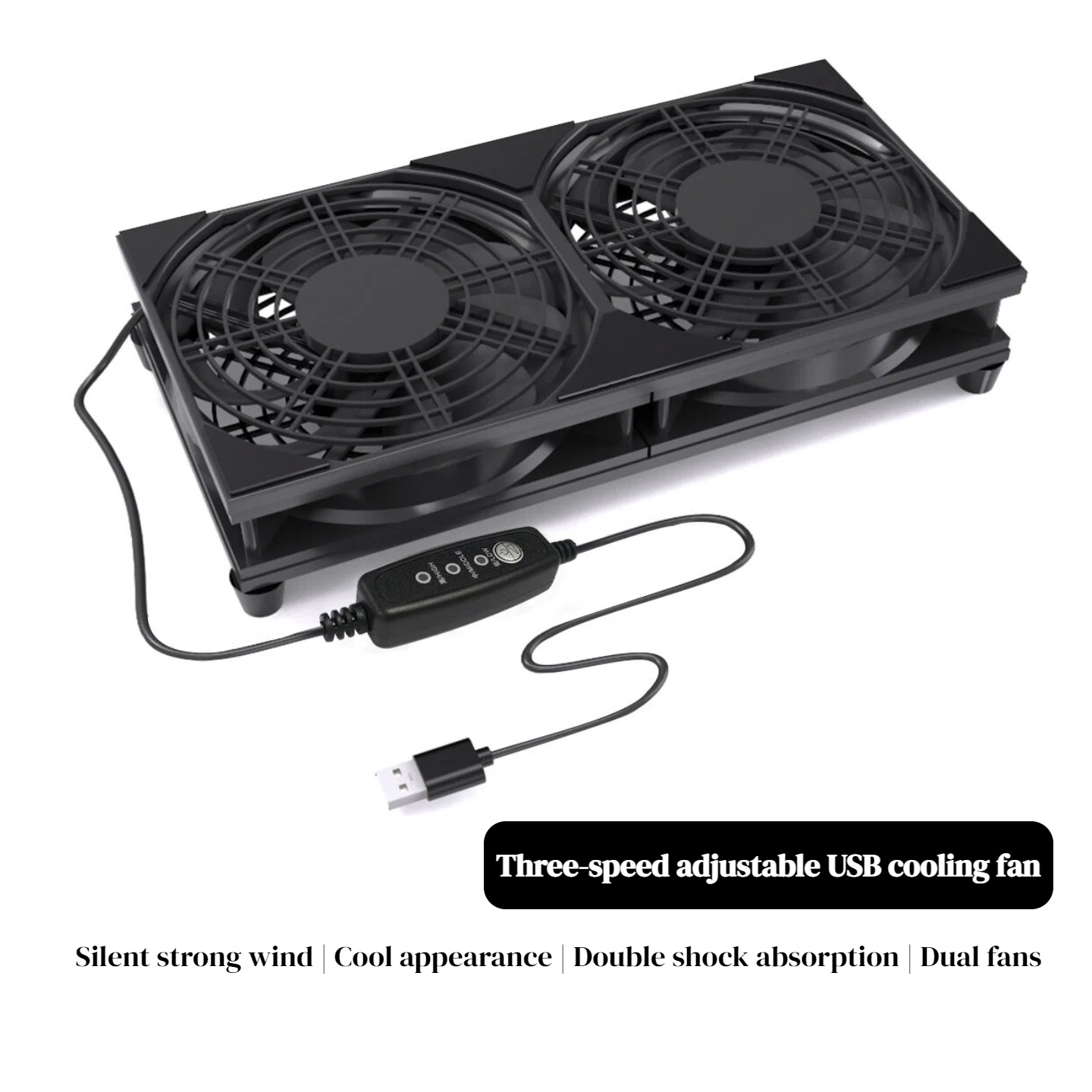Gaming Console Pc - デュアルUSB冷却ファン（3段階速度調整付き） | ルーター、PC、ゲーム機用の5V高風量クーラー