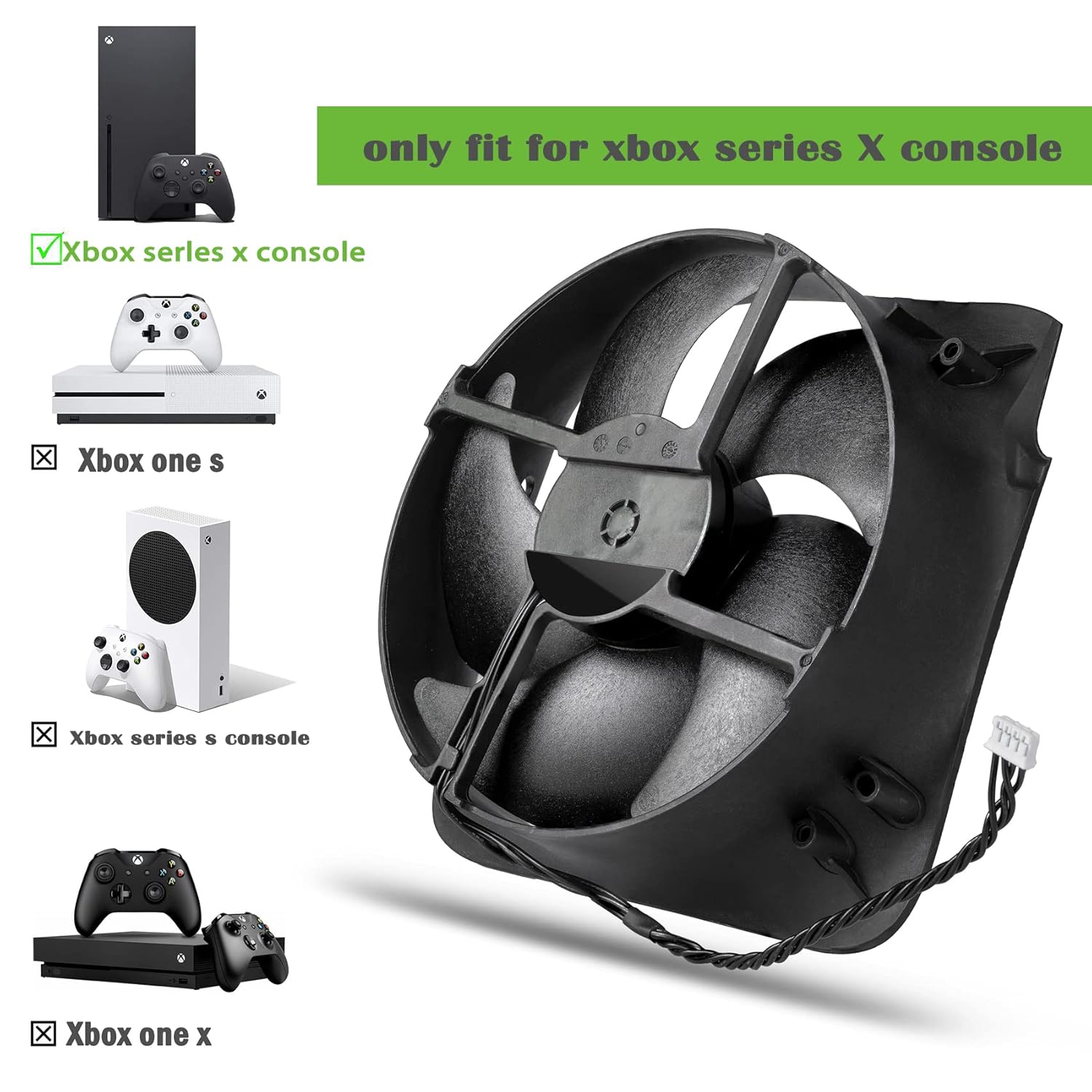 Gaming Console Xbox - Xbox one Sコンソール用内部冷却ファンの交換、XBOXシリーズS Xコンソールクーラーファン、XboxシリーズX修理部品用