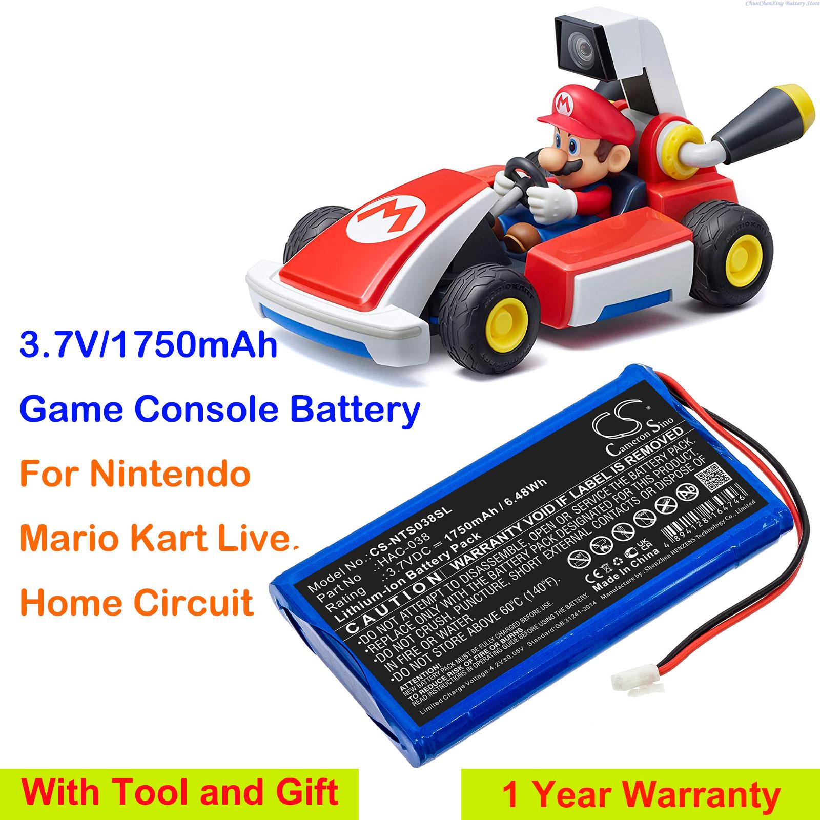 Gaming Console Mario - Cameron Sino-ビデオゲームコンソール,バッテリー,ニンテンドー,マリオカート,ライブ,家庭用回路,ツール,3.7v,1750mah,HAC-038