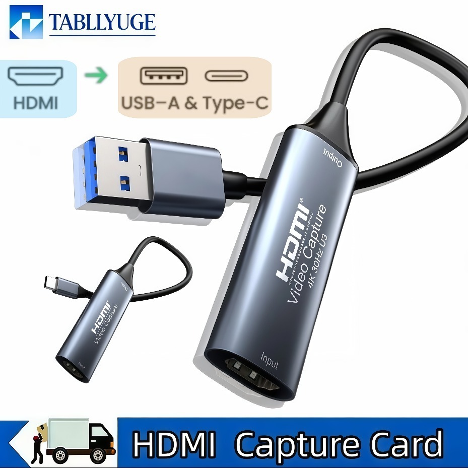 Gaming Console Pc - USB-C 2.0/3.0 HDMIビデオキャプチャカードは4K1080pをサポートし、HDMIからType-Cへのビデオキャプチャに対応しており、PC、Android、Windowsシステムに適しています。