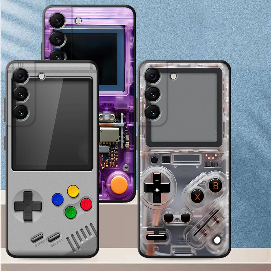Gaming Console Pc - パープルゲーミングコンソール風スマホケース サムスン Galaxy A57 A55 A52
