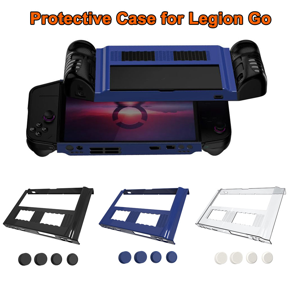 Gaming Console Lenovo Legion Go - Lenovo Legion Goコンソール用の保護ケース,ジョイスティック付きハードPCカバー,サムグリップキャップ,ゲームアクセサリー