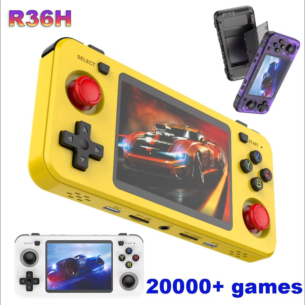 Gaming Console R36S - R36H ARKOS レトロハンドヘルドゲーム機 ポータブル64Gポケットビデオプレーヤー 3.5インチIPSスクリーン R36S
