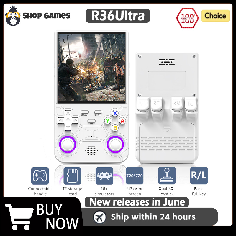 Gaming Console R36S - R36ウルトラオープンソースR36SビデオゲームコンソールLinuxシステム4.0インチIPSスクリーンポータブルポケットビデオプレーヤー64Gベストゲーム