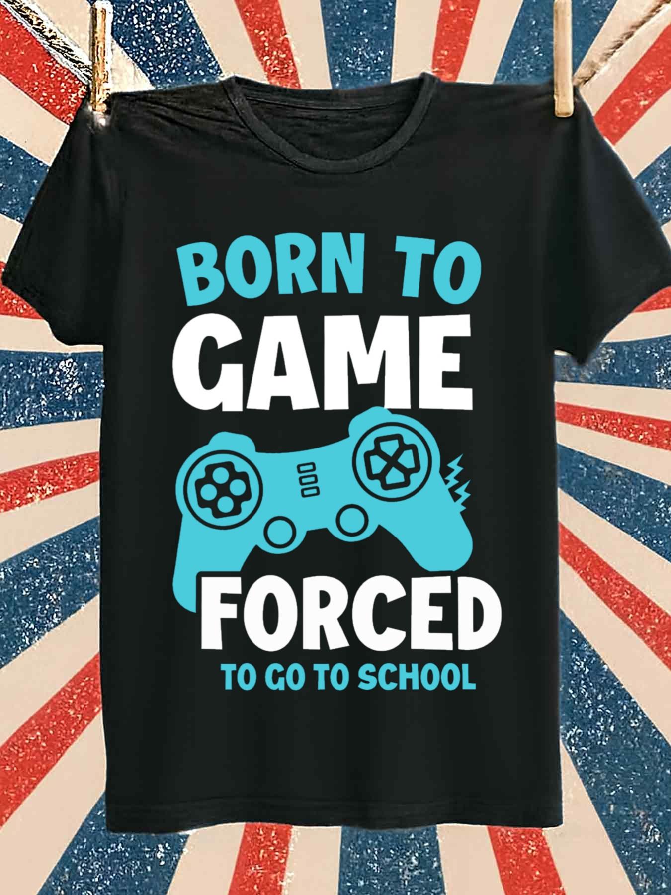 Gaming Console Logo - Born to Game メンズ ゲーミング Tシャツ