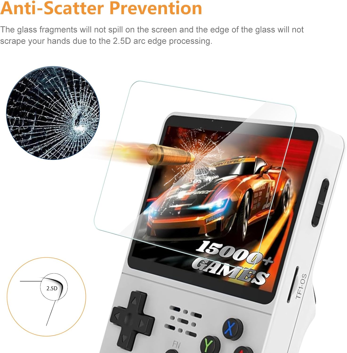 R36Sゲーム機用3in1キャリング収納ケース、強化ガラスス - Gaming Console R36S のレビューと価格