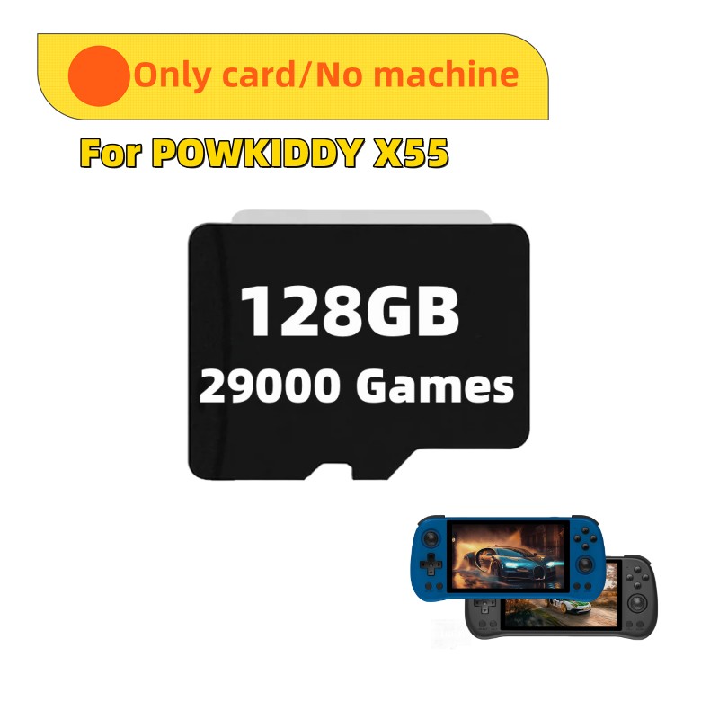 レトロなポータブルゲームコンソール,POWKIDDY-X55 - Gaming Console X55 のレビューと価格