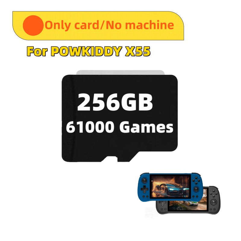 レトロなポータブルゲームコンソール,POWKIDDY-X55 - Gaming Console X55 のレビューと価格
