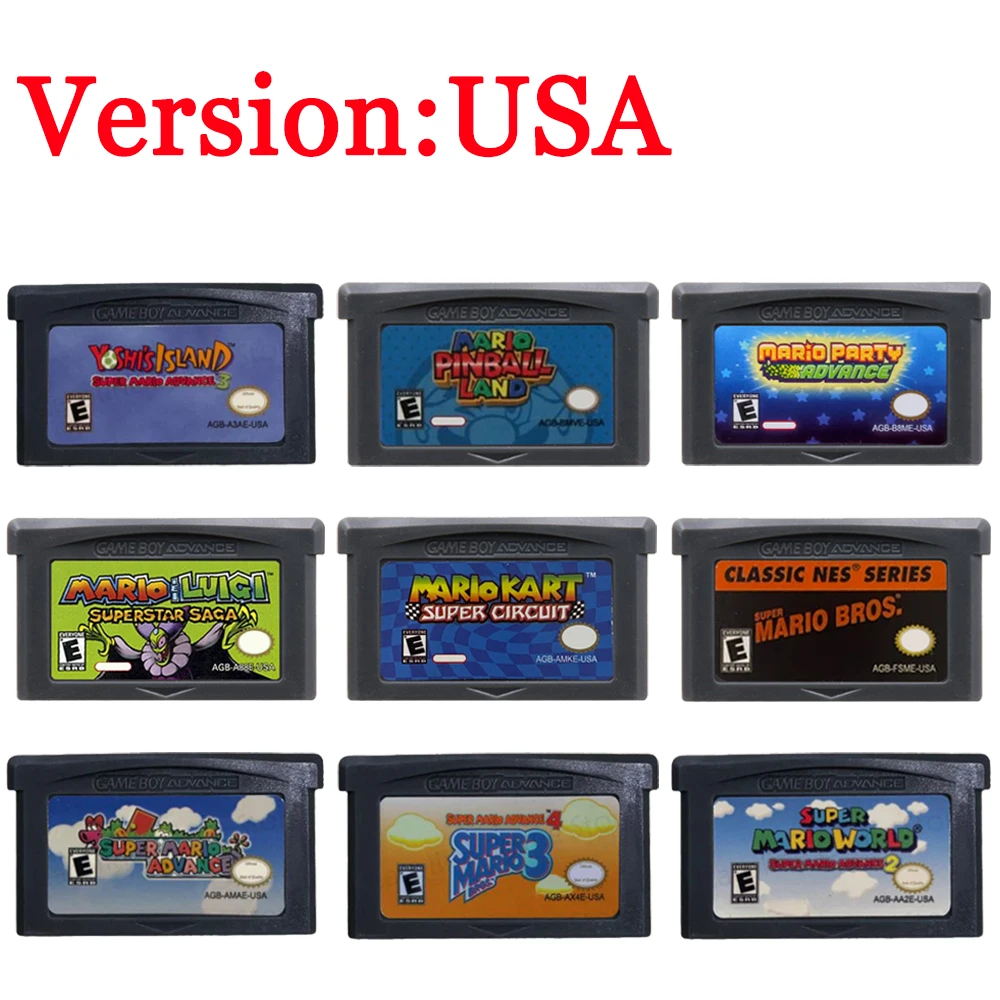 GBA ゲームカートリッジ 32 ビットビデオゲームコンソー - Gaming Console Mario のレビューと価格