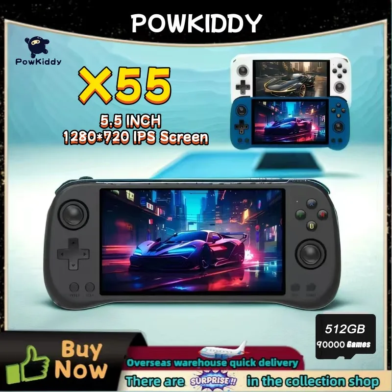 POWKIDDY X55 ハンドヘルドゲームコンソール 5. - Gaming Console X55 のレビューと価格