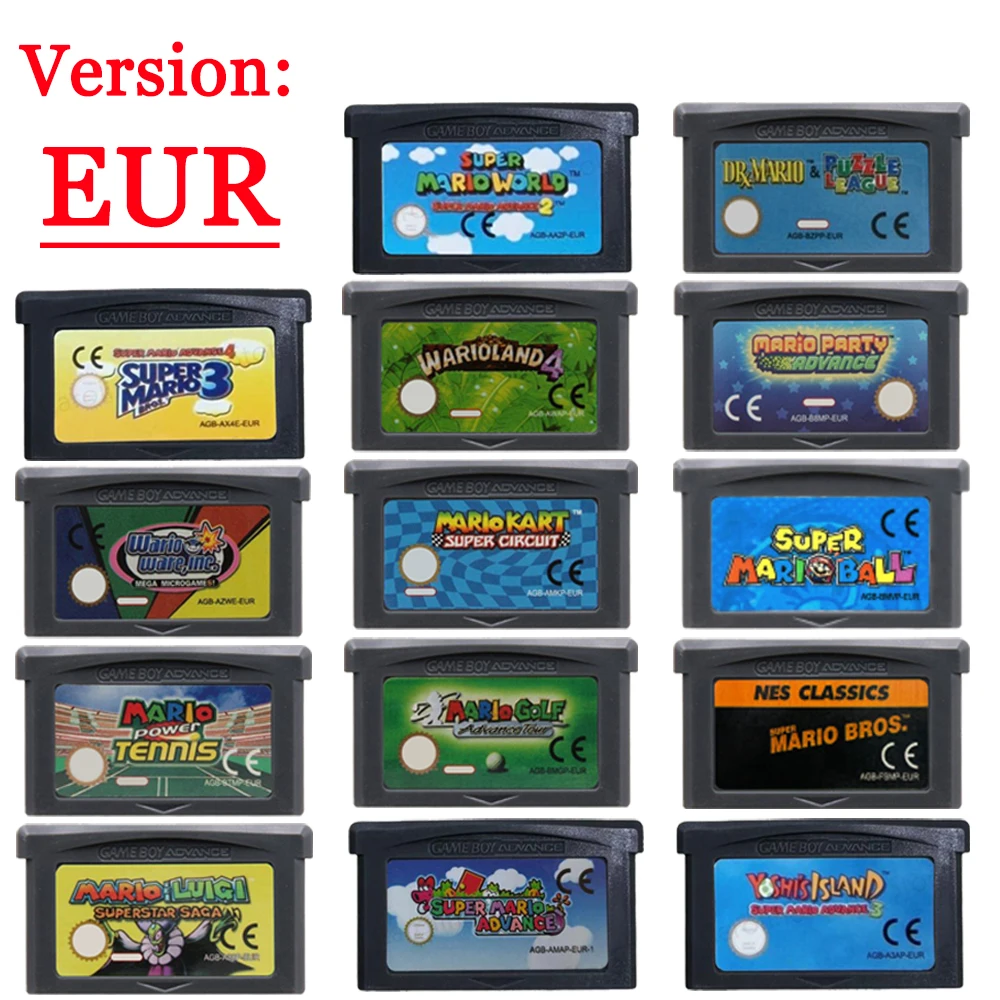 GBAゲームカードカートリッジ 32ビットビデオゲームコンソ - Gaming Console Mario のレビューと価格