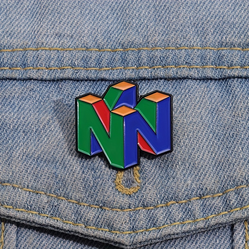 N64ロゴエナメルピン,レトロゲームコンソール,メタルブロー - Gaming Console Logo のレビューと価格