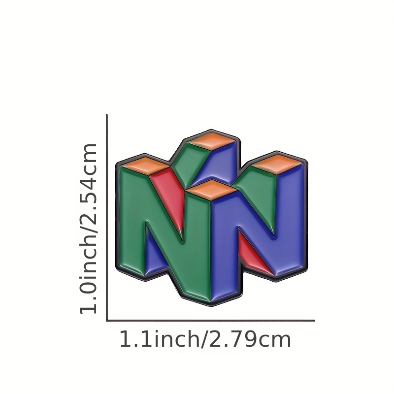 N64ロゴエナメルピン,レトロゲームコンソール,メタルブロー - Gaming Console Logo のレビューと価格