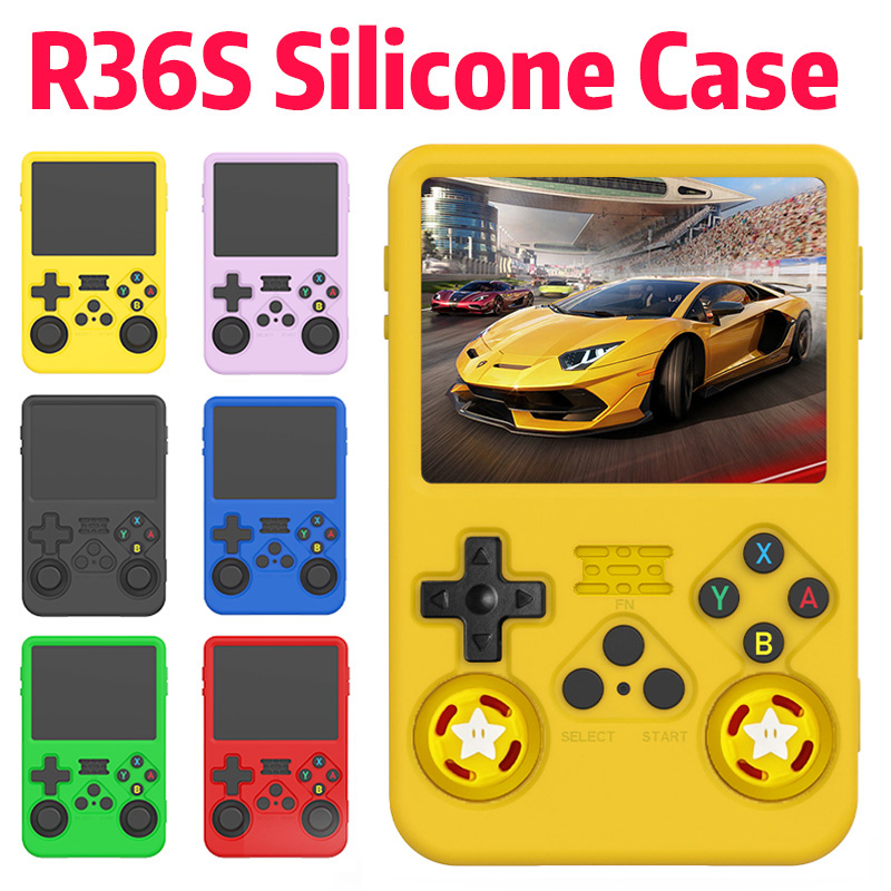 R36S携帯ゲーム機用カラーシリコン保護ケース、傷防止ソフト - Gaming Console R36S のレビューと価格