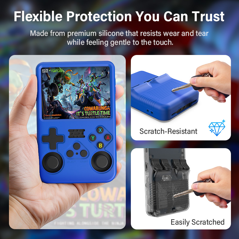 R36S携帯ゲーム機用カラーシリコン保護ケース、傷防止ソフト - Gaming Console R36S のレビューと価格