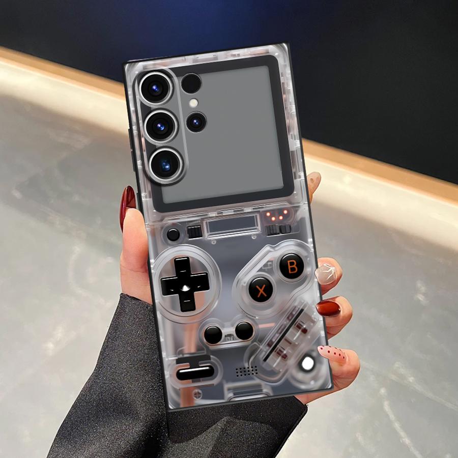 パープルゲーミングコンソール風スマホケース サムスン Gal - Gaming Console Logo のレビューと価格