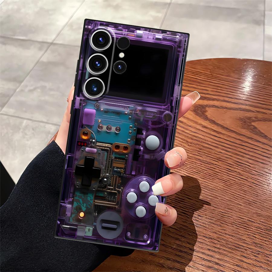 パープルゲーミングコンソール風スマホケース サムスン Gal - Gaming Console Logo のレビューと価格