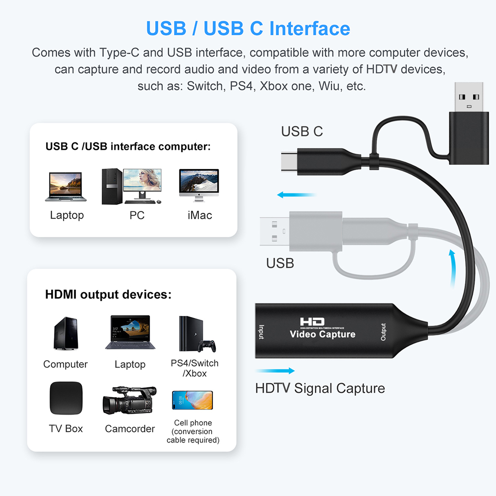 4K HDMI対応 USBビデオキャプチャカード 1080P - Gaming Console Pc のレビューと価格